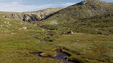 Aerial of Kosciuszko National Park - River