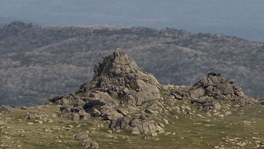 Aerial of Kosciuszko National Park -  Rocky Mountain Landscape