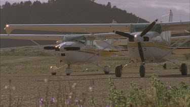 Passengers getting into light aircraft Wilpena Pound