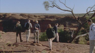 tourist walking around Canyon