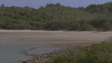 aboriginal fish trap on beach