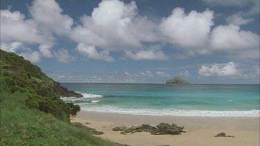 Beach waves island