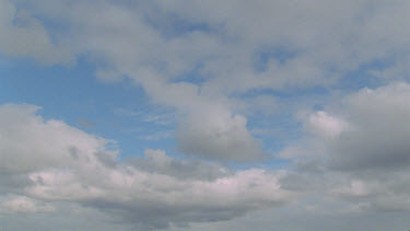 clouds grey against blue sky