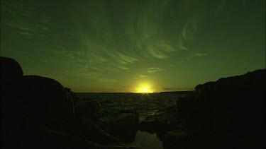 Sunset over the South Australia ocean and coast