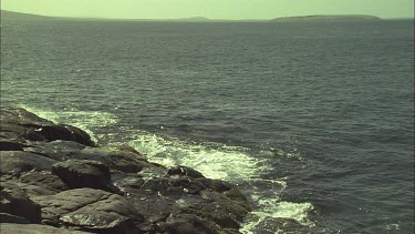 South Australia: Waves on the rocky shore