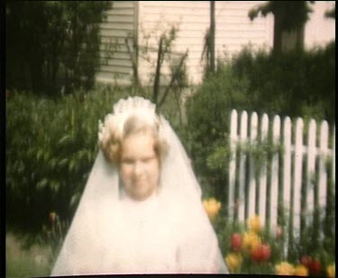 Bridal Party parade in front garden