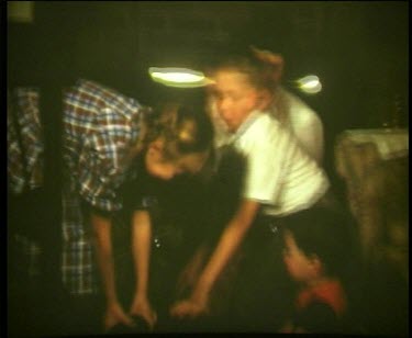 Family having thanksgiving dinner