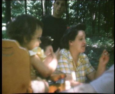 Family picnic outside