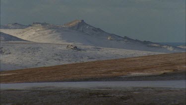 pan across icy peaks