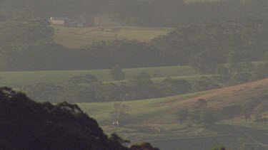 Mist over hills