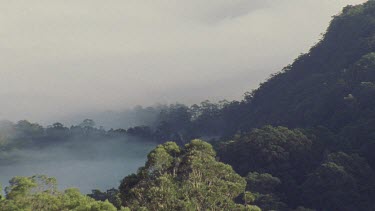 Mist over mountain valley