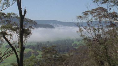 Misty mountain valley