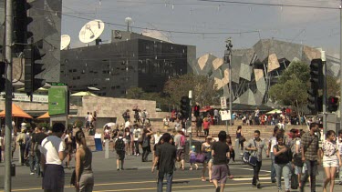 City life of Melbourne Federation Square