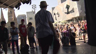 City life of Melbourne Federation Square