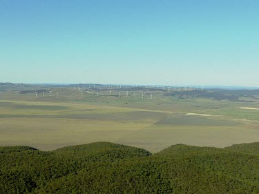 Wind turbines, wind farms. Bungendore, New South Wales