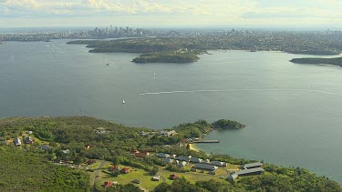 Manly. North Head of Harbour. National Harbour Foreshore Park. Old Quarentine buildings.