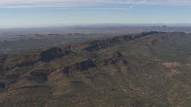 Aerial of Flinder Ranges to Lake Eyre Salt Lakes