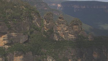 Aerial of Blue Mountains and Three Sisters