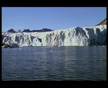 Landscape with glaciers and water