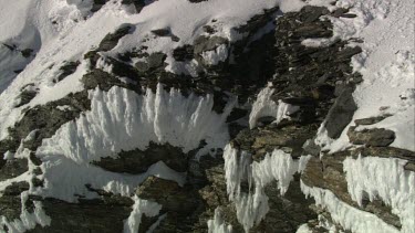 Aerial of Mount Everest: Group of Climbers