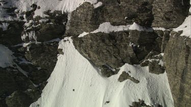 Aerial of Mount Everest: Group of Climbers