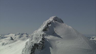 Aerial of Mount Everest: Group of Climbers