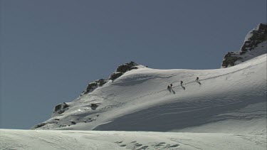 Aerial of Mount Everest: Group of Climbers