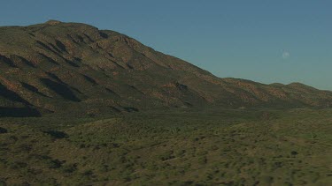 Aerial -Kimberley Region  - moon in sky