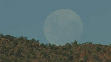 Aerial -Kimberley Region  - moving down - moon disappears