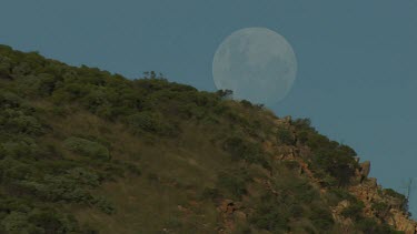 Aerial -Kimberley Region  - moon in sky