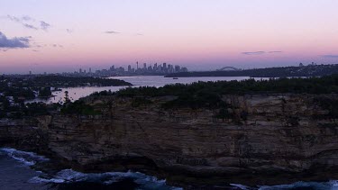 Aerial - Sydney - View of Watson Bay to Sydney City