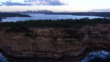 Aerial - Sydney - Sydney Coastline- View of Watson Bay and Sydney City