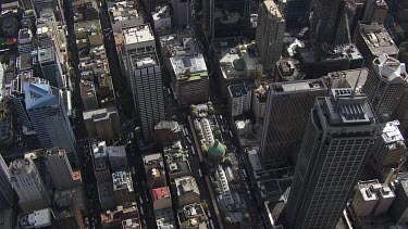 Sydney to Blue Mountains - Aerial - Sydney - View of  Sydney City - Main Streets of Sydney - Pitt Street & George Street