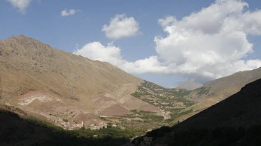 Time lapse of clouds over the village of Imlil, Morocco