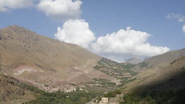 Time lapse of clouds over the village of Imlil, Morocco