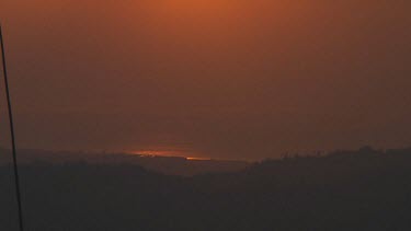 Sunset on riceterraces in Bali, Indonesia