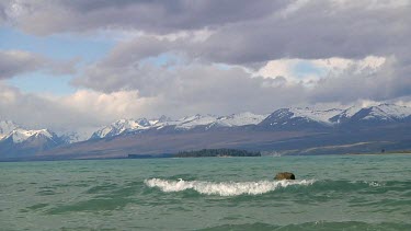 Waves on Lake Tekapo, New Zealand