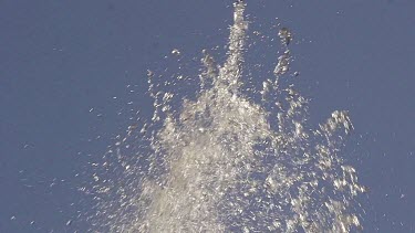 Water Jets, Fountain at Sarrebourg in Lorraine, the East of France, Slow Motion