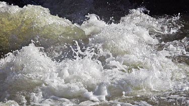 Barrage on Sarre River, Sarrebourg in Lorrraine, in the East of France, Slow motion