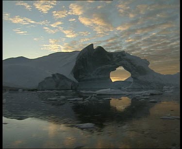 Past large archway in ice