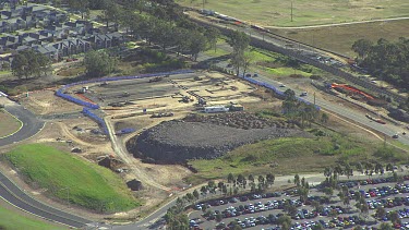 Shopping Centre Mall. Parking lot with lots of cars.