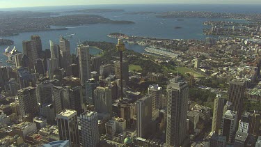 CM0035-GTV-0015458 Sydney City CBD with Centre Point Tower. Harbour and Botanical Gardens in background.