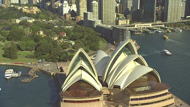 Opera House, Sydney. Sydney Harbour. Medium Shot.