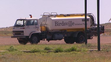 Birdsville airport aviation fuels, fuel truck for refueling