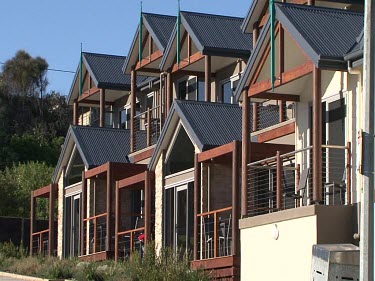 Balconeys of apartments in Port Campbell.
