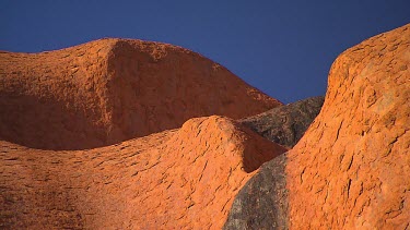 Rocks red and black.