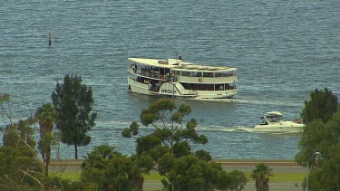 Riverboat on Swan river, Perth. Boat called Decoy.