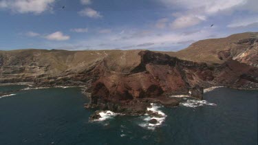 Aerial of San Benedicto Island, Reveillagigedo Islands, Mexico