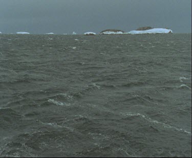 D'urville Sea and islands grey and stormy seas.