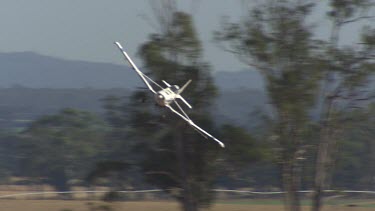 Crop dusting with light plane